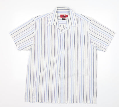 Mens UK Size M Duke Multicoloured  Button-Up Short Sleeve Casual Shirt