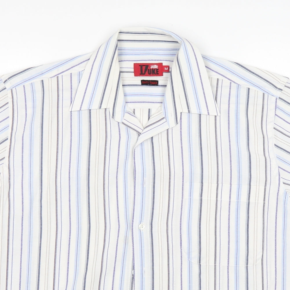 Mens UK Size M Duke Multicoloured  Button-Up Short Sleeve Casual Shirt
