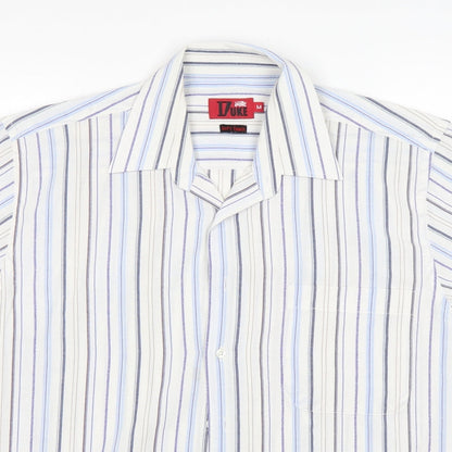 Mens UK Size M Duke Multicoloured  Button-Up Short Sleeve Casual Shirt