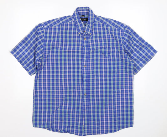 Mens UK Size M Living Multicoloured  Button-Up Short Sleeve Casual Shirt
