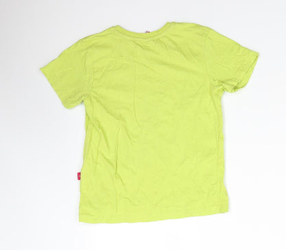 Plus M Boys Green  100% Cotton Basic T-Shirt Size 9 Years Round Neck