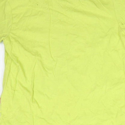 Plus M Boys Green  100% Cotton Basic T-Shirt Size 9 Years Round Neck