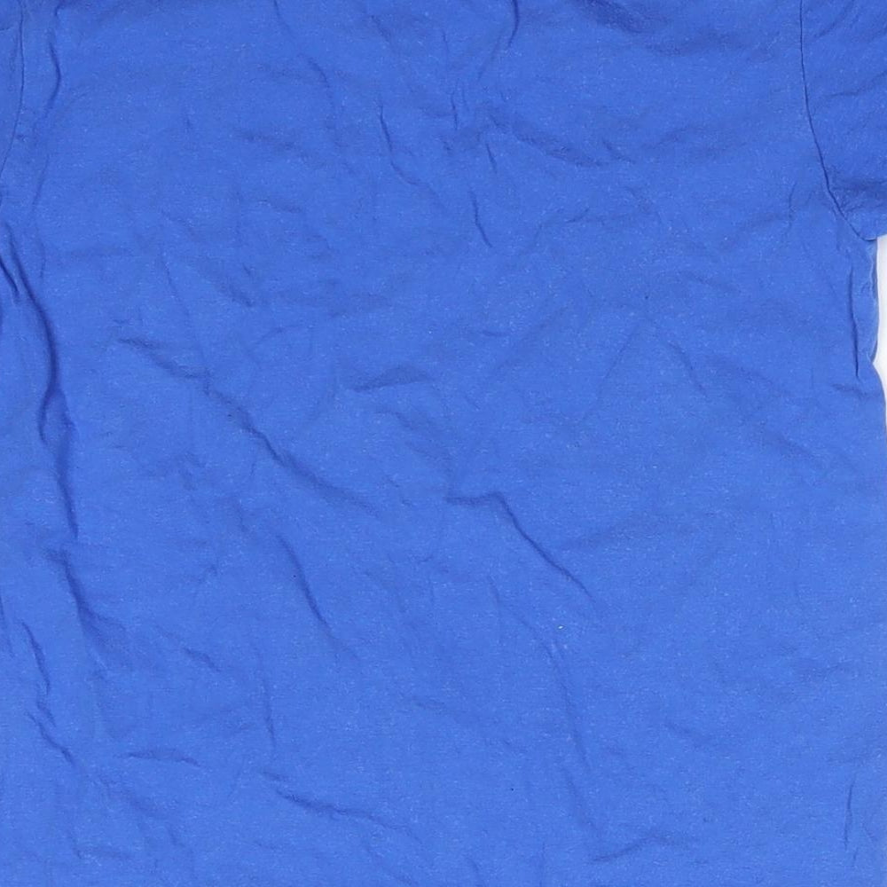 Gildan Boys Blue  100% Cotton Basic T-Shirt Size 7-8 Years Round Neck  - Tractors