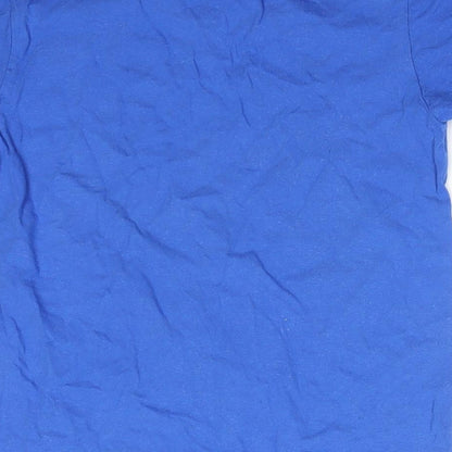 Gildan Boys Blue  100% Cotton Basic T-Shirt Size 7-8 Years Round Neck  - Tractors