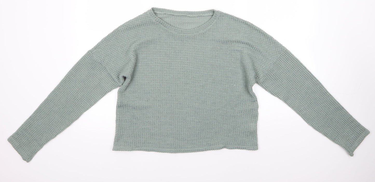 Womens UK Size S Preworn Green Pullover Jumper