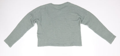 Womens UK Size S Preworn Green Pullover Jumper