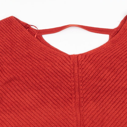 Womens UK Size M New Look Orange Pullover Jumper