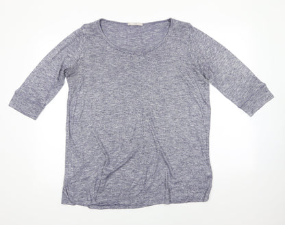 George Womens Blue  Viscose Basic Blouse Size 16 Round Neck