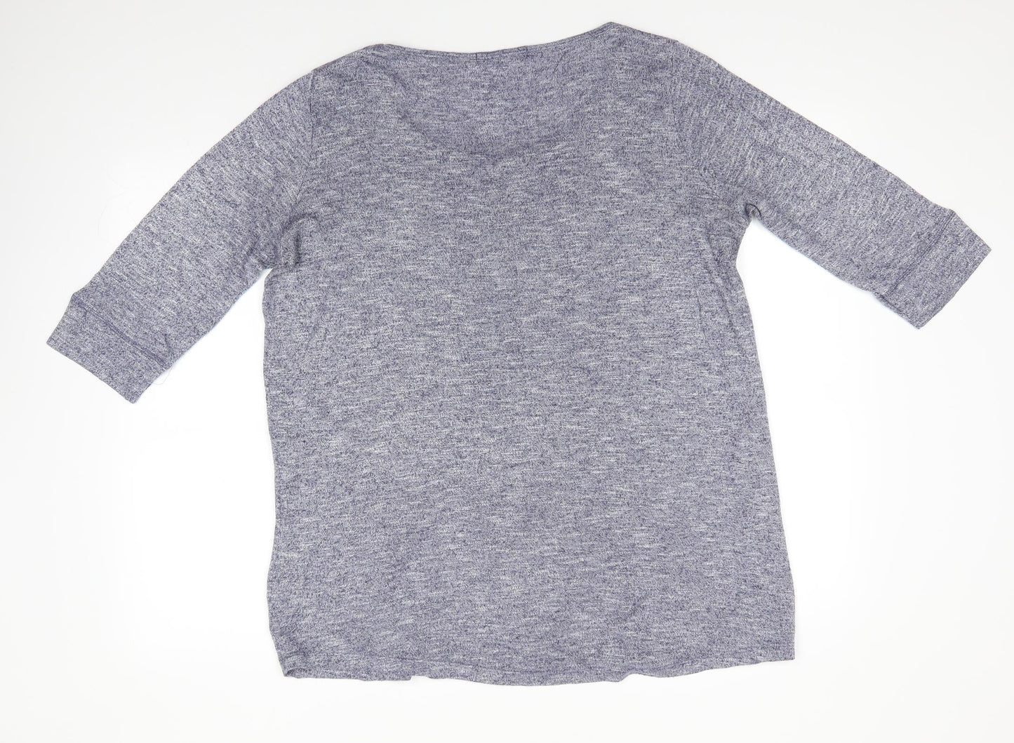 George Womens Blue  Viscose Basic Blouse Size 16 Round Neck