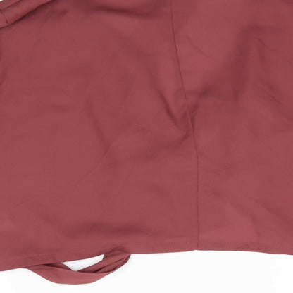 Womens UK Size 12 PRETTYLITTLETHING Brown Basic Blouse