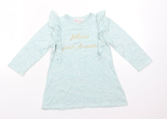 Primark Baby Green  Viscose A-Line  Size 18-24 Months  Round Neck