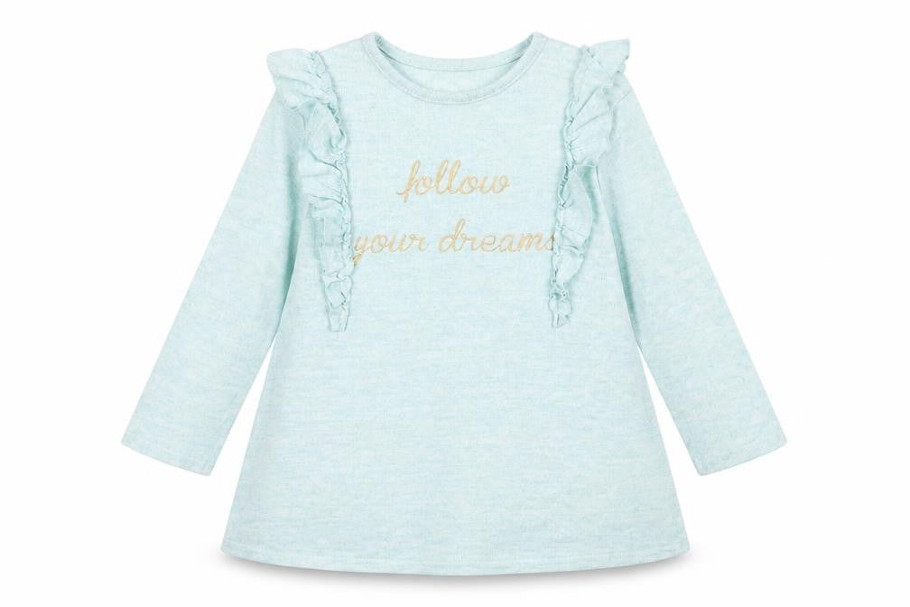 Front view of Primark Baby Green Viscose A-Line, size 18-24, Months Round Neck