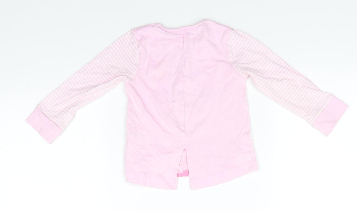 Matalan Baby Pink  100% Cotton Basic Casual Size 12-18 Months Round Neck