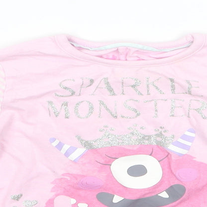 Matalan Baby Pink  100% Cotton Basic Casual Size 12-18 Months Round Neck