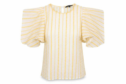 Womens UK Size 10 Dorothy Perkins Yellow Basic Blouse