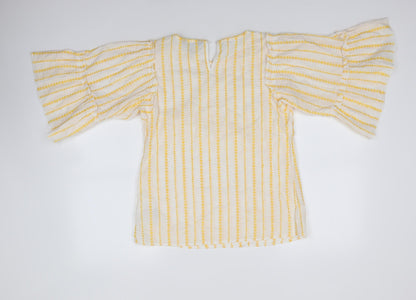 Womens UK Size 10 Dorothy Perkins Yellow Basic Blouse