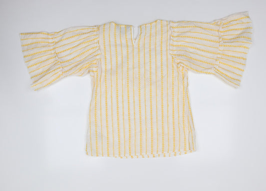 Womens UK Size 10 Dorothy Perkins Yellow Basic Blouse