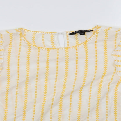 Womens UK Size 10 Dorothy Perkins Yellow Basic Blouse