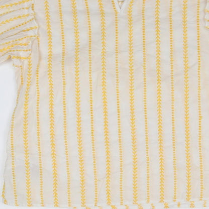 Womens UK Size 10 Dorothy Perkins Yellow Basic Blouse