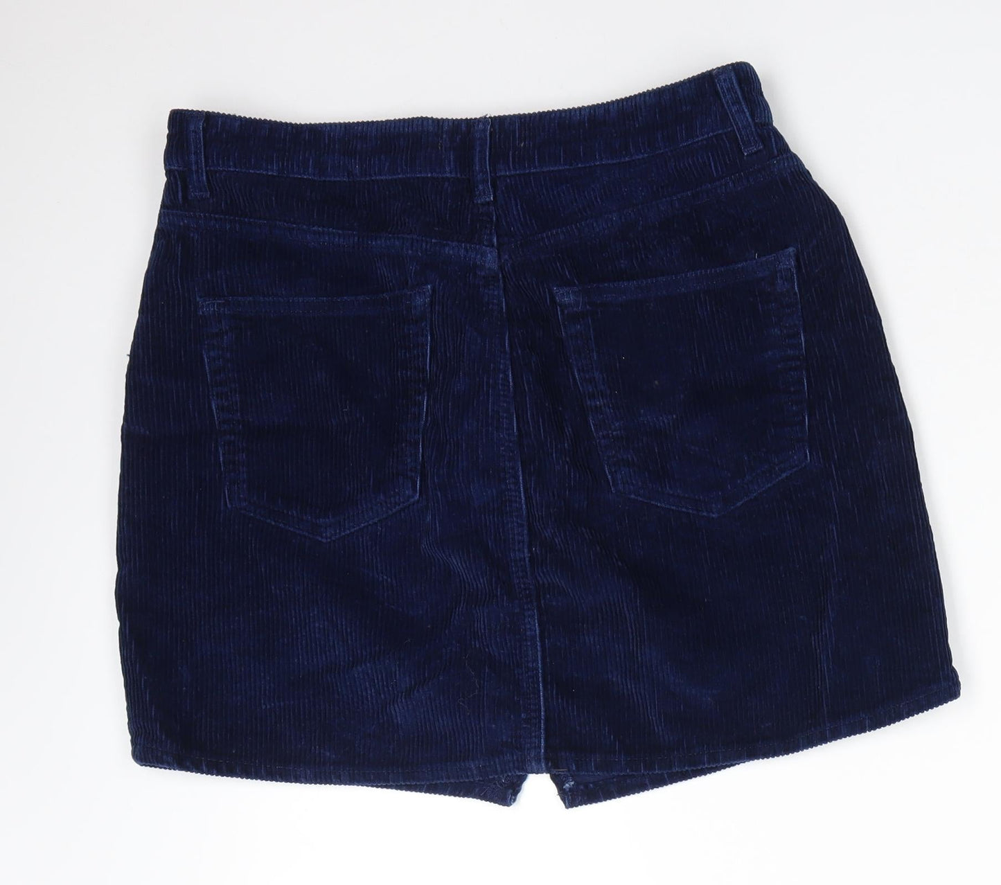 TRF Collection ZARA Womens Blue  Cotton A-Line Skirt Size L    - Cord