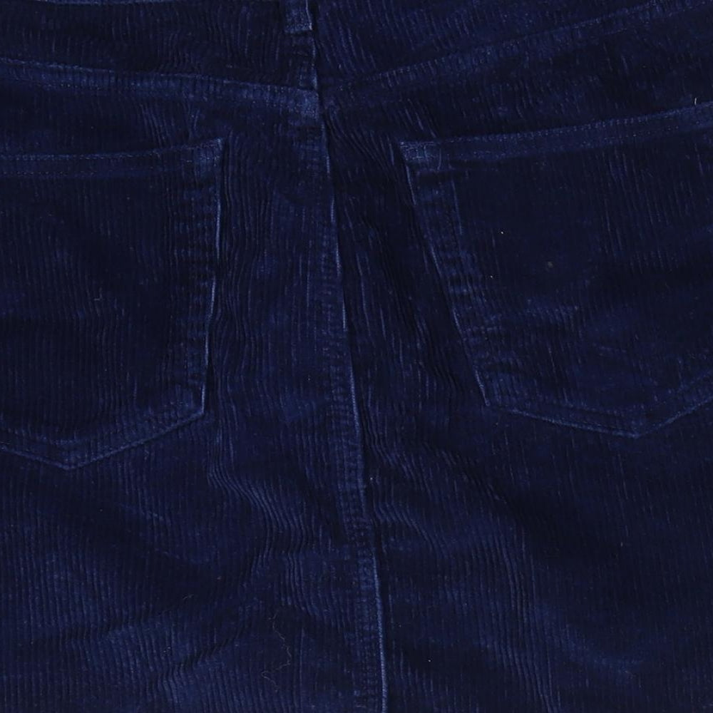 TRF Collection ZARA Womens Blue  Cotton A-Line Skirt Size L    - Cord