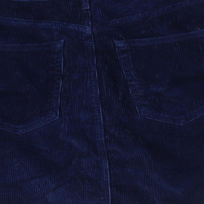 TRF Collection ZARA Womens Blue  Cotton A-Line Skirt Size L    - Cord