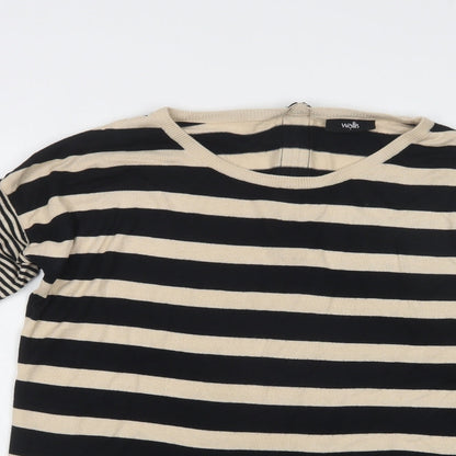 Womens UK Size S Wallis Black Tunic Jumper
