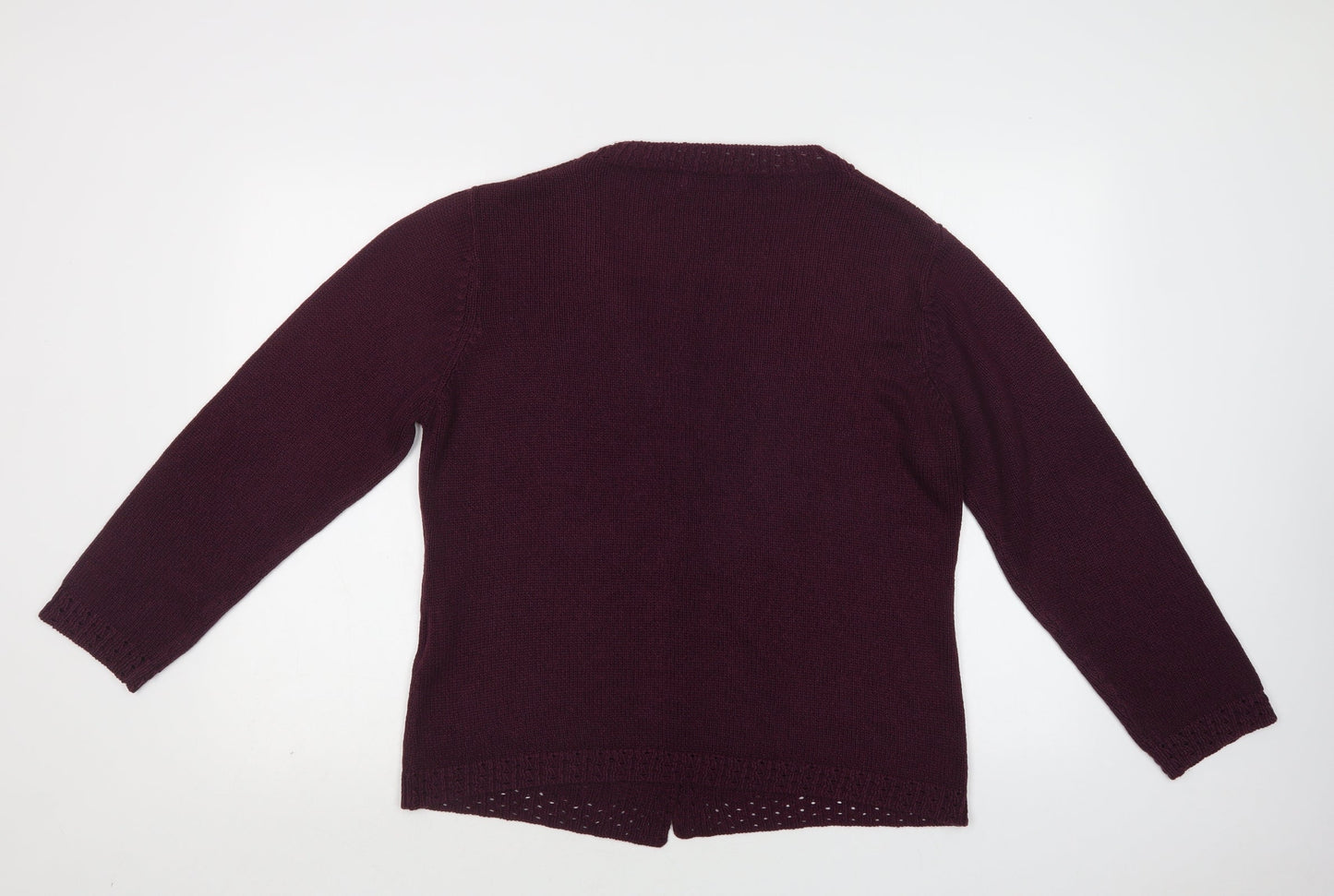 Womens UK Size XL Signature Experience Purple Cardigan Jumper