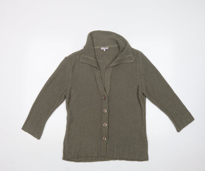 Womens UK Size L Per Una Green Cardigan Jumper