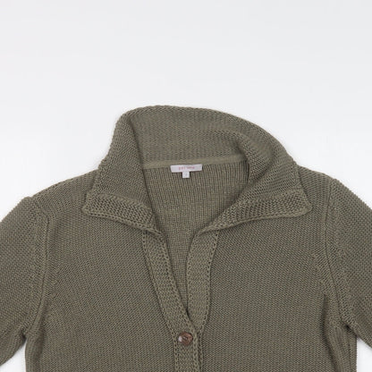 Womens UK Size L Per Una Green Cardigan Jumper