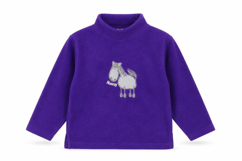 Front view of Griffin girls’ purple polyester pullover sweatshirt, size 7-8, years