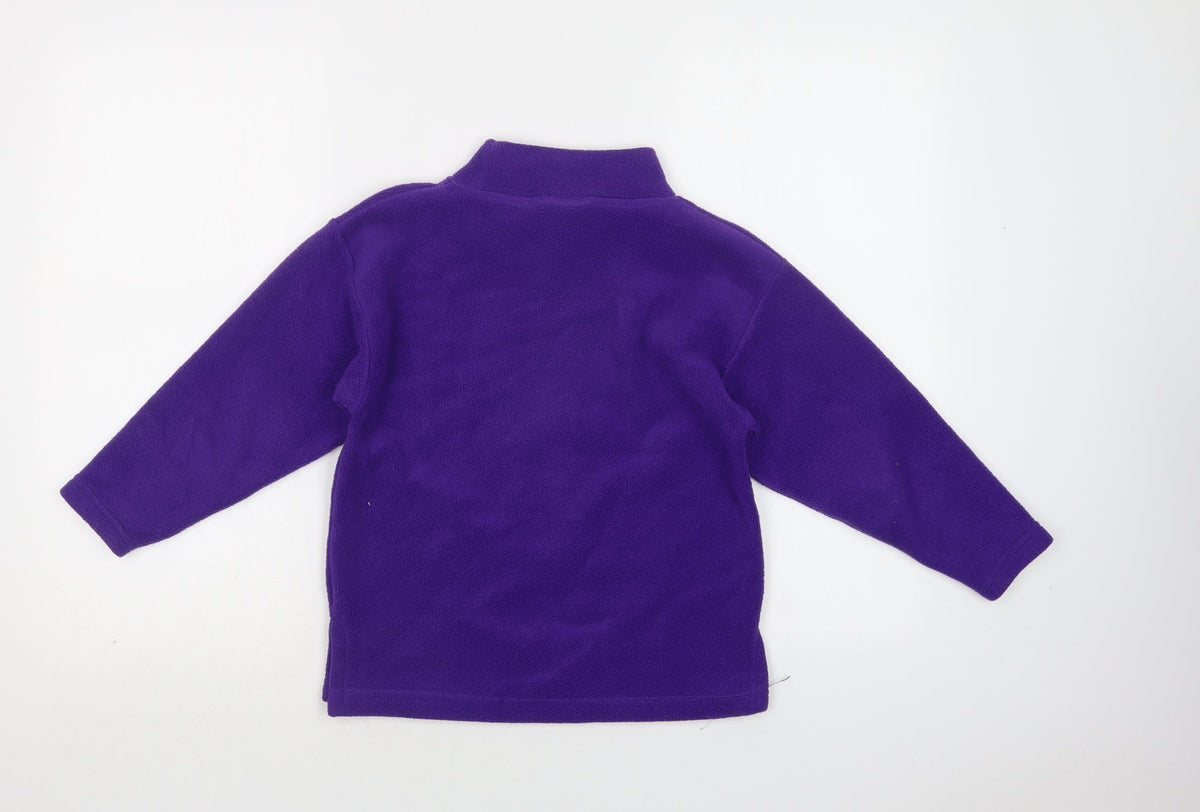 Back view of Griffin girls’ purple polyester pullover sweatshirt, size 7-8, years