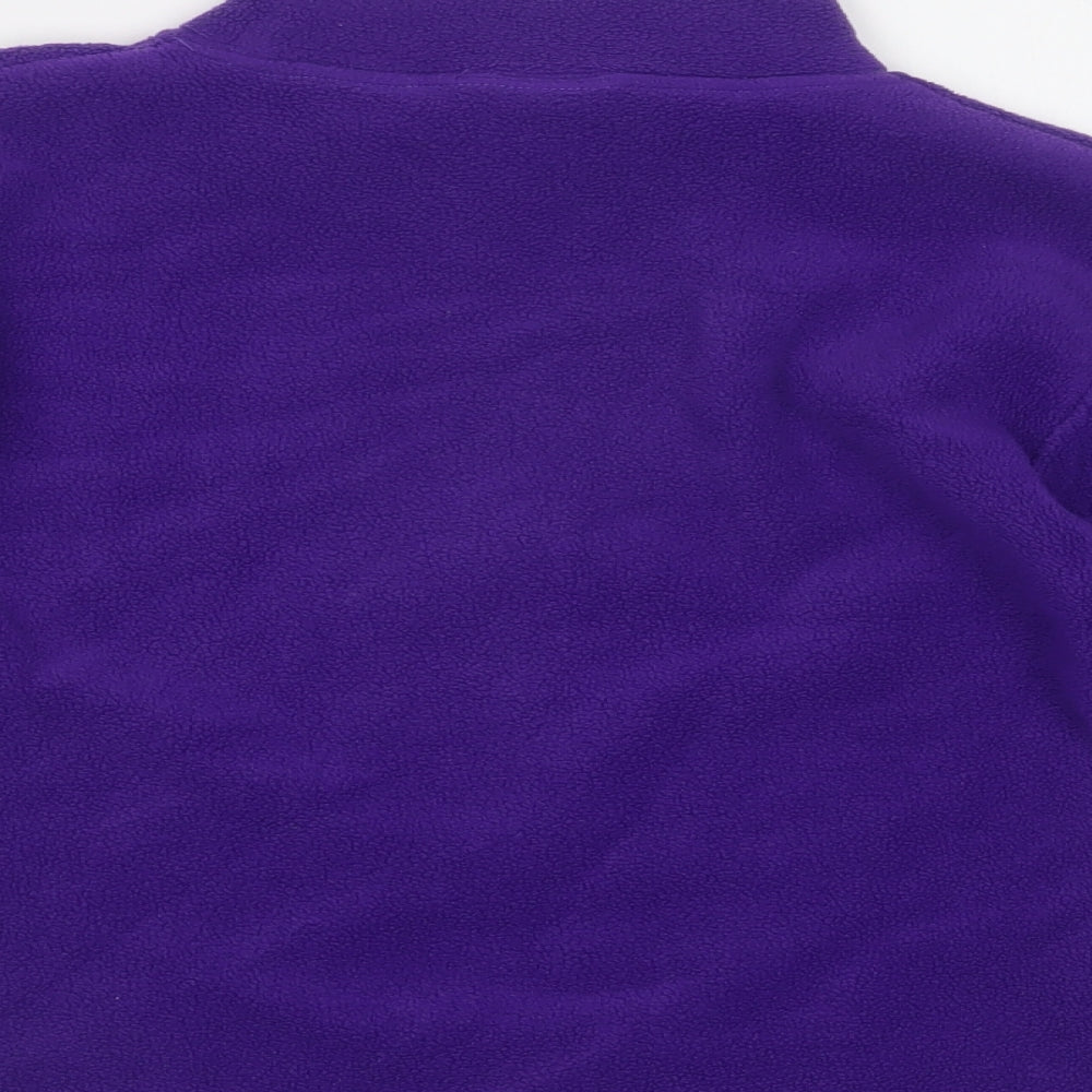 Brand and care label for Griffin girls’ purple polyester pullover sweatshirt, size 7-8, years