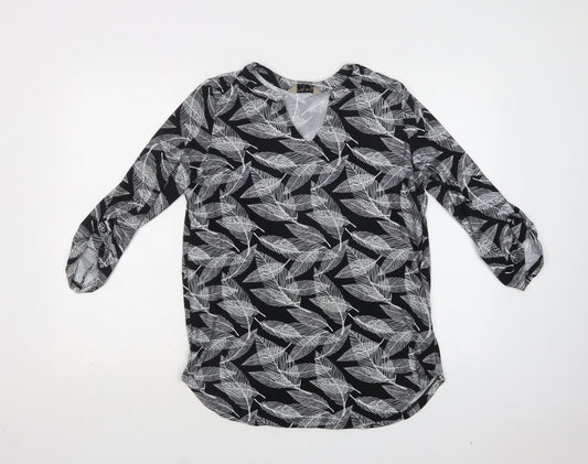 Womens UK Size S Poetic Soul Black Basic Blouse