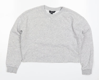 New Look Girls Grey  Cotton Pullover Sweatshirt Size 12-13 Years  Pullover