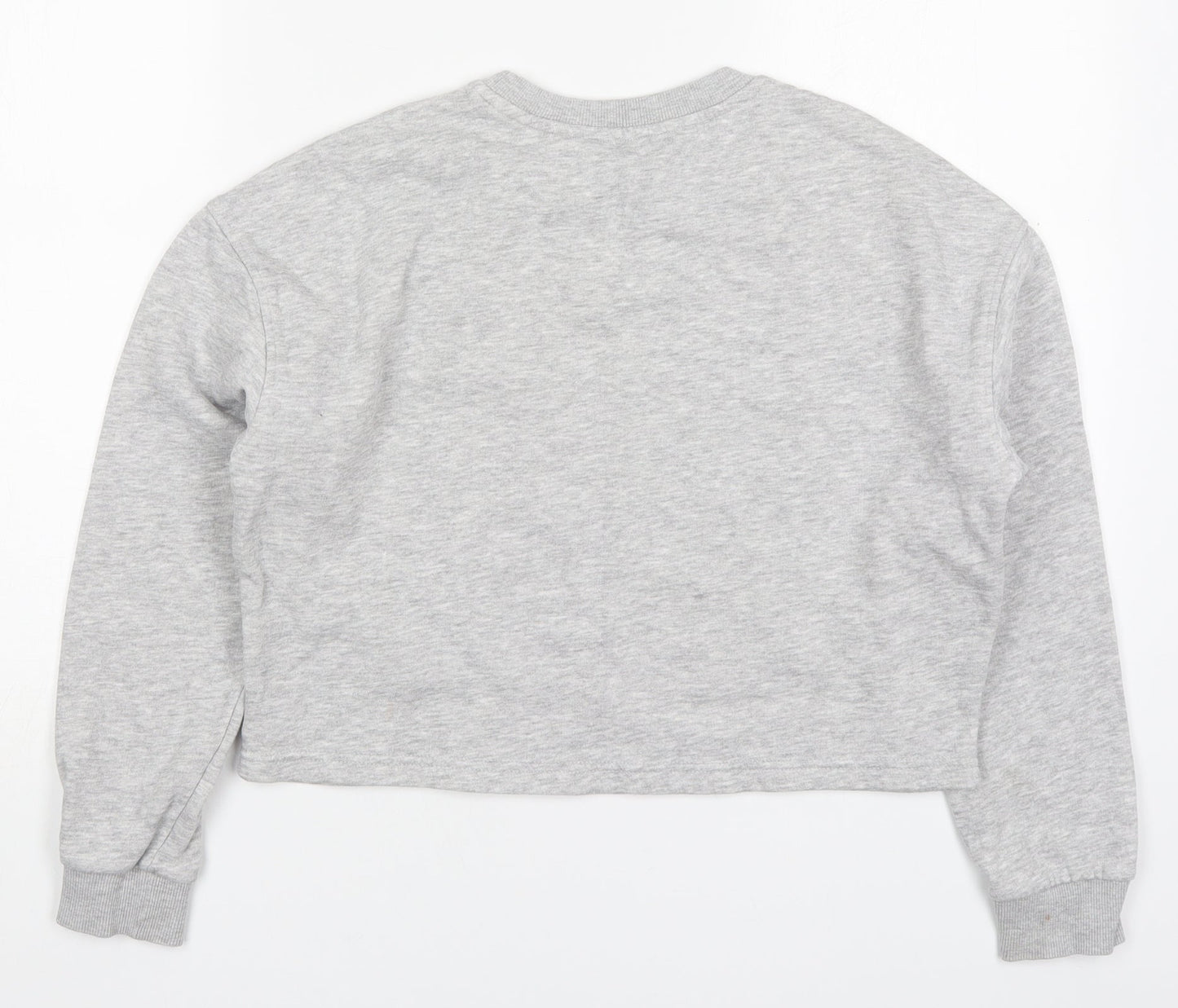 New Look Girls Grey  Cotton Pullover Sweatshirt Size 12-13 Years  Pullover