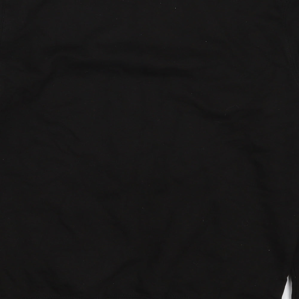 Brand and care label for All We Do is women’s black cotton pullover sweatshirt, size S, pullover - spread love not germs