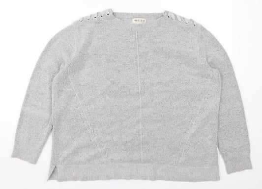 Womens UK Size 14 Marks and Spencer Grey Pullover Jumper