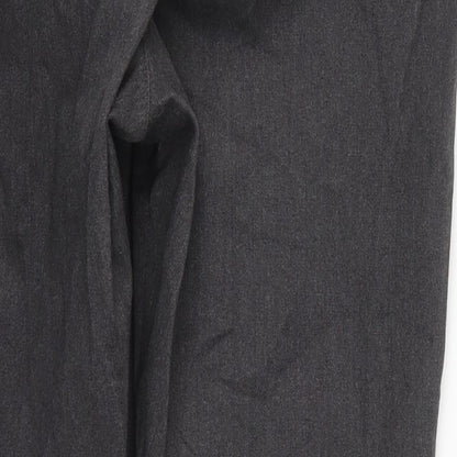 Old Navy Womens Grey  Cotton Trousers  Size 10 L26 in Regular Hook & Eye