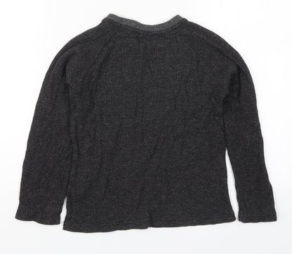 Primark Girls Grey Round Neck  Cotton Pullover Jumper Size 6-7 Years  Pullover