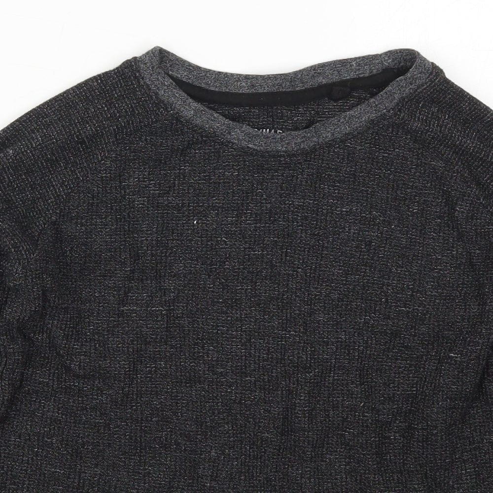 Primark Girls Grey Round Neck  Cotton Pullover Jumper Size 6-7 Years  Pullover