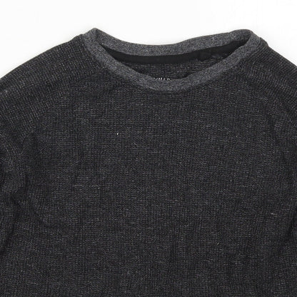 Primark Girls Grey Round Neck  Cotton Pullover Jumper Size 6-7 Years  Pullover