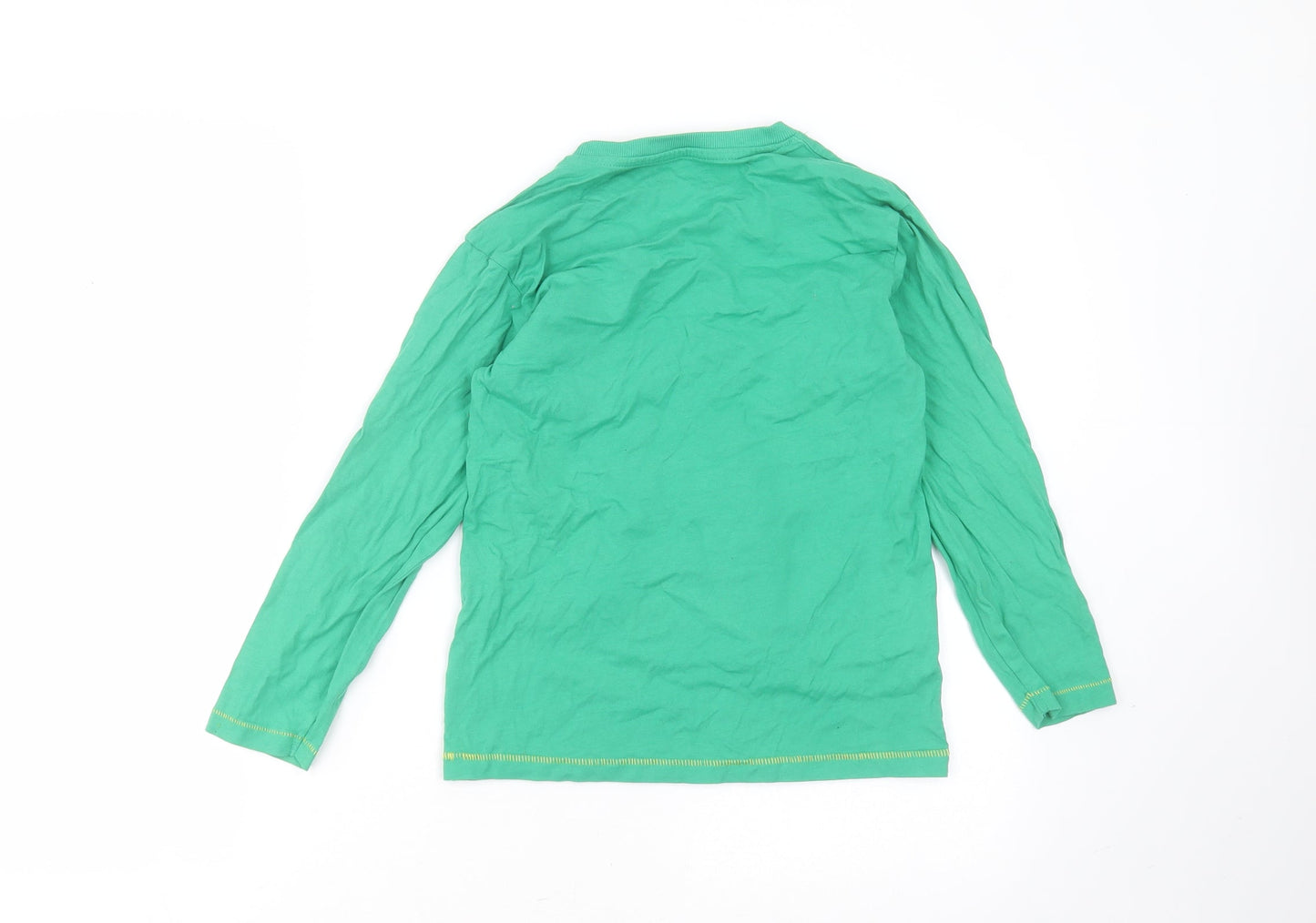 Dunnes Stores Boys Green  Cotton Basic T-Shirt Size 9 Years Round Neck  - luck of the irish