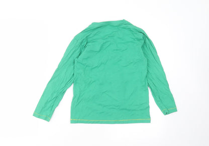 Dunnes Stores Boys Green  Cotton Basic T-Shirt Size 9 Years Round Neck  - luck of the irish