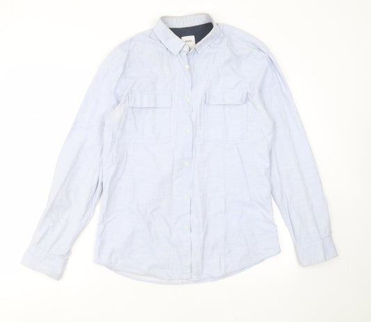 Mens UK Size M Burton Blue  Button-Up Long Sleeve Casual Shirt
