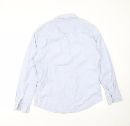 Mens UK Size M Burton Blue  Button-Up Long Sleeve Casual Shirt
