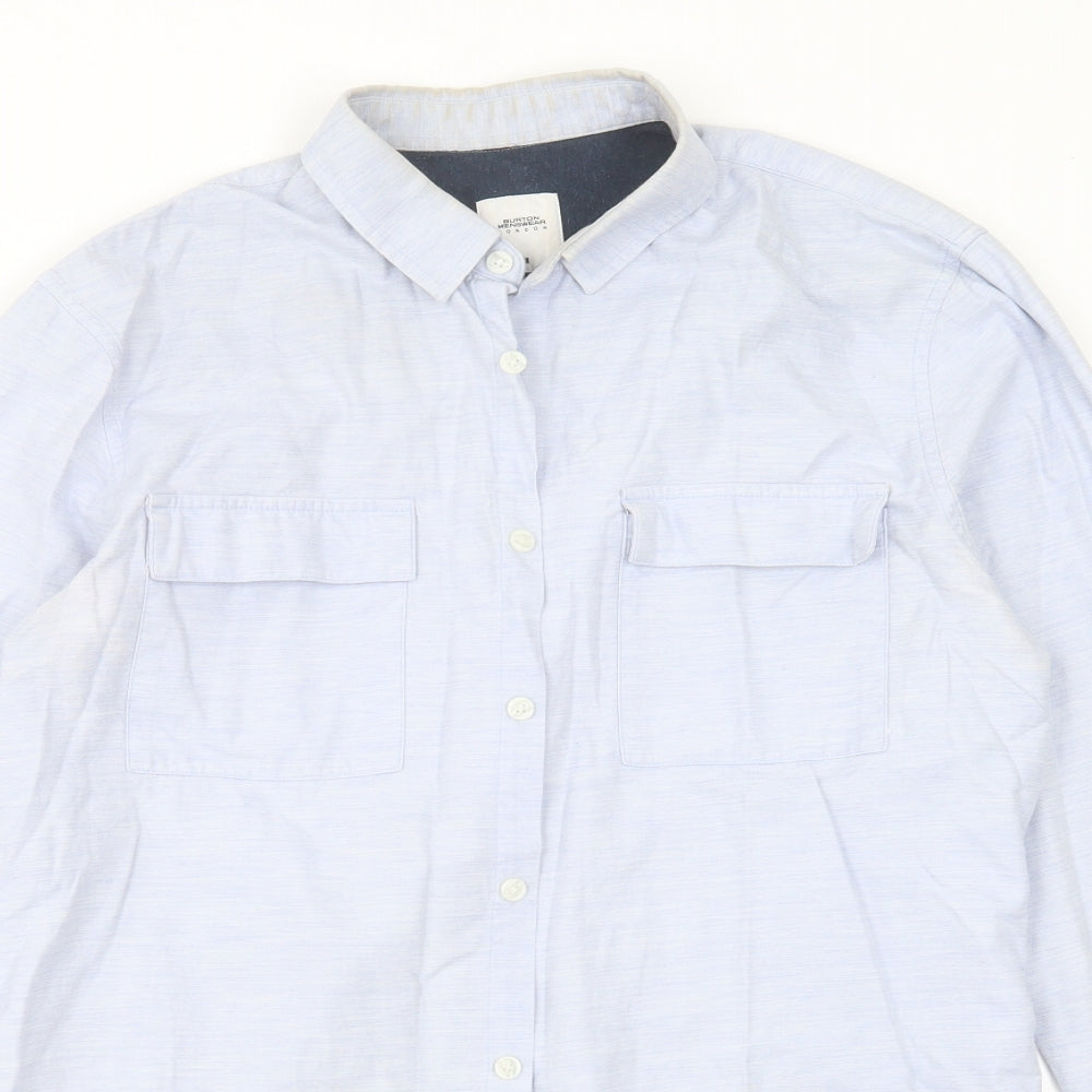 Mens UK Size M Burton Blue  Button-Up Long Sleeve Casual Shirt