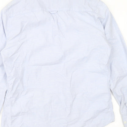 Mens UK Size M Burton Blue  Button-Up Long Sleeve Casual Shirt