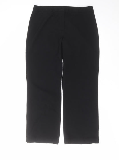 Womens UK Size 14 Marks and Spencer Regular Fit  Black Trousers