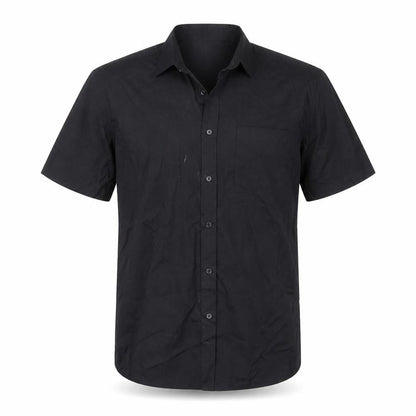 Mens UK Size 16.5 Taylor & Wright Black  Button-Up Short Sleeve Casual Shirt